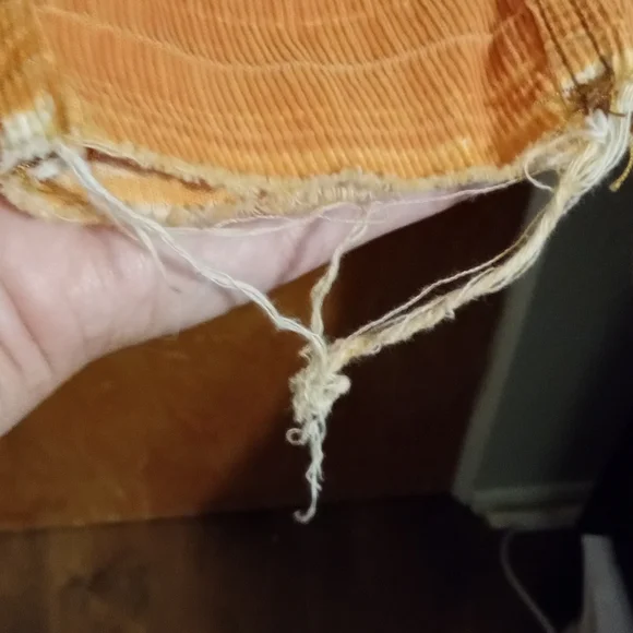 5/$25 We the Free People Raw Hem Straight Leg-Rust Corduroy Jeans 26 - Picture 6 of 6